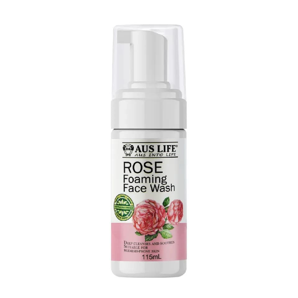 【澳思萊AUS LIFE】玫瑰泡沫洗臉慕斯 115ml|澳思萊 Auslife 臉部植萃保養
