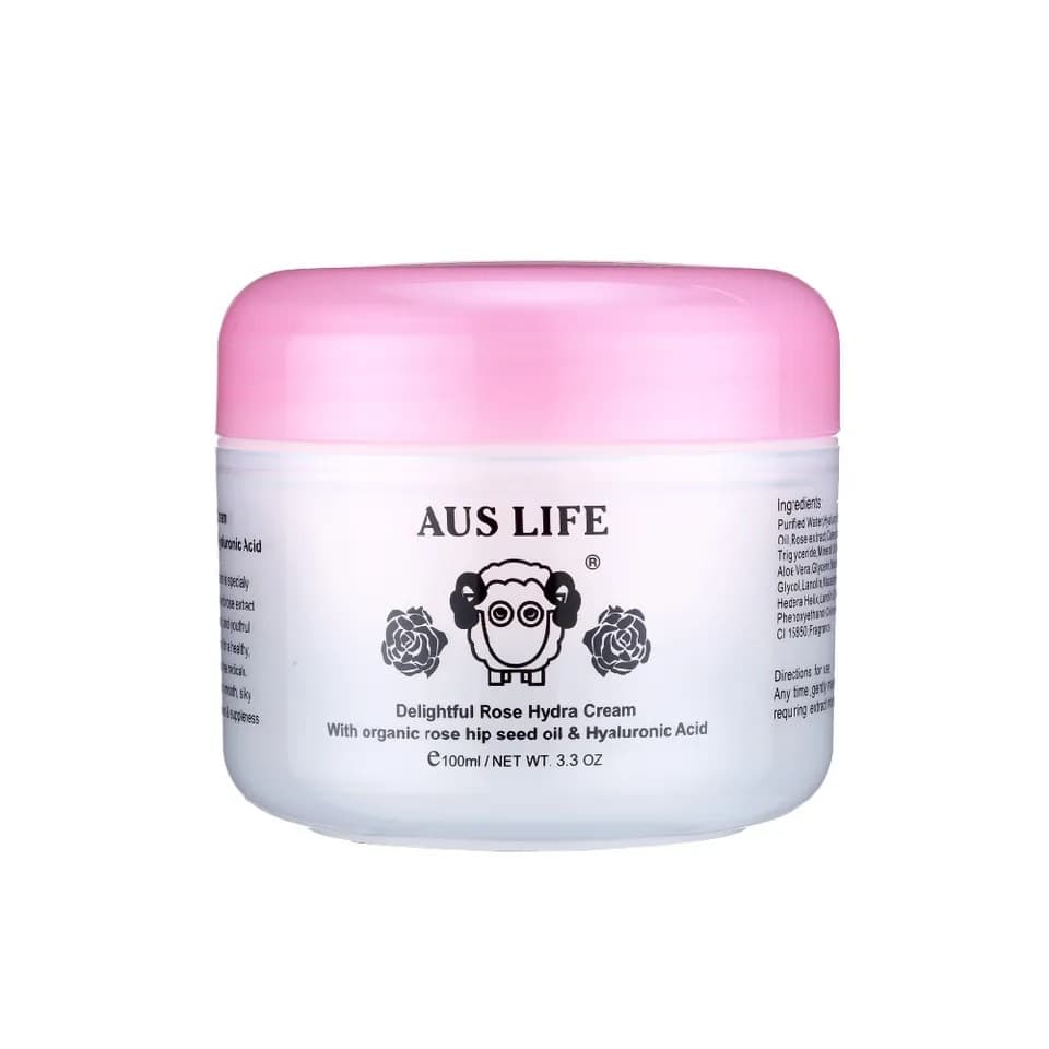 【澳思萊AUS LIFE】玫瑰柔嫩保濕綿羊霜 100ml|澳思萊 Auslife 臉部植萃保養